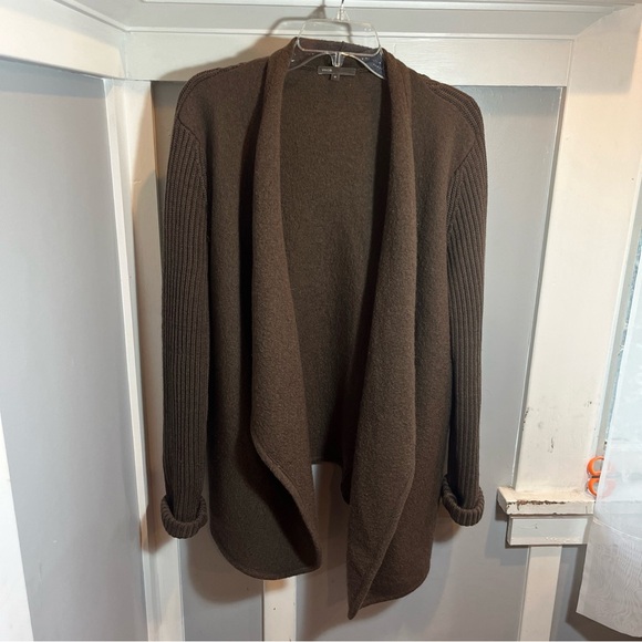 Vince Brown sugar Boiled wool wrap/sweater - Picture 4 of 6